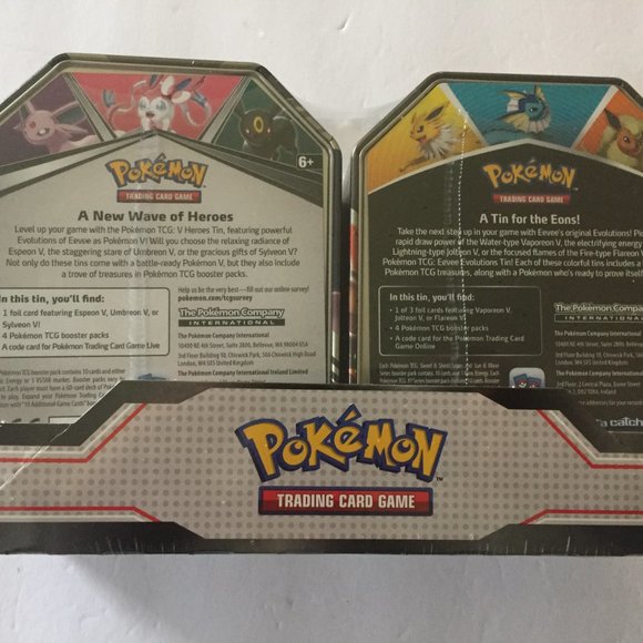 COPY - NEW Pokemon Jolteon and Espeon V Tins - 82 Cards - Picture 4 of 7
